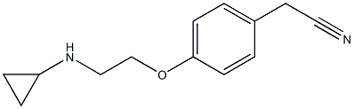 2-{4-[2-(cyclopropylamino)ethoxy]phenyl}acetonitrile,,结构式