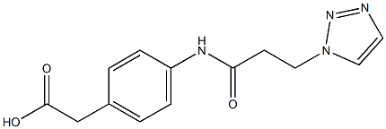2-{4-[3-(1H-1,2,3-triazol-1-yl)propanamido]phenyl}acetic acid 化学構造式