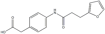 2-{4-[3-(furan-2-yl)propanamido]phenyl}acetic acid|