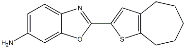 2-{4H,5H,6H,7H,8H-cyclohepta[b]thiophen-2-yl}-1,3-benzoxazol-6-amine 结构式