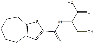 2-{4H,5H,6H,7H,8H-cyclohepta[b]thiophen-2-ylformamido}-3-hydroxypropanoic acid Structure