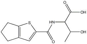 2-{4H,5H,6H-cyclopenta[b]thiophen-2-ylformamido}-3-hydroxybutanoic acid 化学構造式