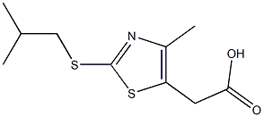 2-{4-methyl-2-[(2-methylpropyl)sulfanyl]-1,3-thiazol-5-yl}acetic acid Structure