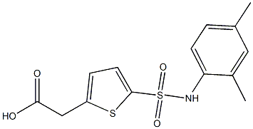 2-{5-[(2,4-dimethylphenyl)sulfamoyl]thiophen-2-yl}acetic acid,,结构式