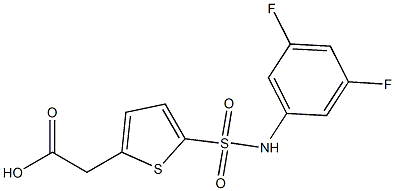  2-{5-[(3,5-difluorophenyl)sulfamoyl]thiophen-2-yl}acetic acid