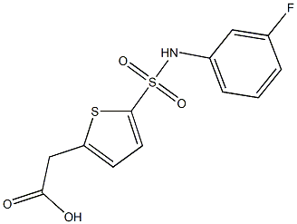 2-{5-[(3-fluorophenyl)sulfamoyl]thiophen-2-yl}acetic acid 结构式