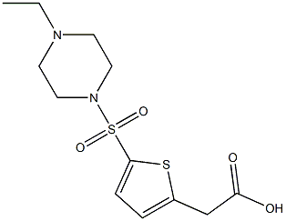 2-{5-[(4-ethylpiperazine-1-)sulfonyl]thiophen-2-yl}acetic acid Structure