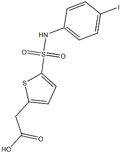 2-{5-[(4-iodophenyl)sulfamoyl]thiophen-2-yl}acetic acid 结构式