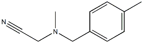 2-{methyl[(4-methylphenyl)methyl]amino}acetonitrile,,结构式