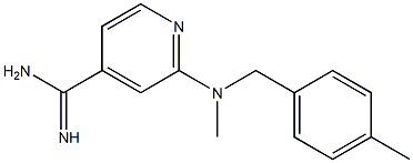 2-{methyl[(4-methylphenyl)methyl]amino}pyridine-4-carboximidamide 结构式