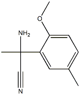 2-amino-2-(2-methoxy-5-methylphenyl)propanenitrile Struktur