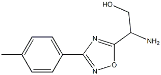 2-amino-2-[3-(4-methylphenyl)-1,2,4-oxadiazol-5-yl]ethan-1-ol 结构式