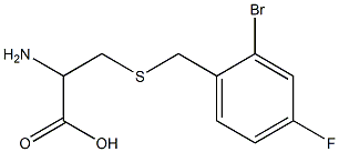 2-amino-3-[(2-bromo-4-fluorobenzyl)thio]propanoic acid,,结构式