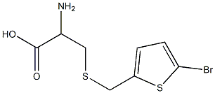 2-amino-3-{[(5-bromothien-2-yl)methyl]thio}propanoic acid,,结构式