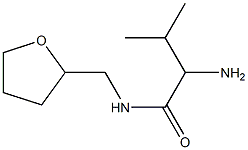 2-amino-3-methyl-N-(tetrahydrofuran-2-ylmethyl)butanamide,,结构式
