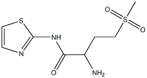 2-amino-4-(methylsulfonyl)-N-1,3-thiazol-2-ylbutanamide,,结构式