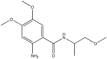 2-amino-4,5-dimethoxy-N-(1-methoxypropan-2-yl)benzamide 结构式