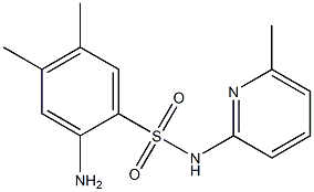 2-amino-4,5-dimethyl-N-(6-methylpyridin-2-yl)benzene-1-sulfonamide Structure