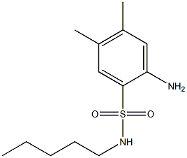 2-amino-4,5-dimethyl-N-pentylbenzene-1-sulfonamide Structure