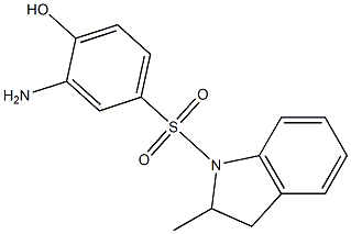 2-amino-4-[(2-methyl-2,3-dihydro-1H-indole-1-)sulfonyl]phenol Struktur