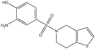 2-amino-4-{4H,5H,6H,7H-thieno[3,2-c]pyridine-5-sulfonyl}phenol Structure