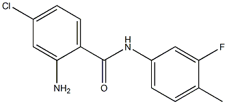 2-amino-4-chloro-N-(3-fluoro-4-methylphenyl)benzamide 结构式