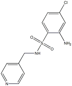 2-amino-4-chloro-N-(pyridin-4-ylmethyl)benzene-1-sulfonamide 结构式