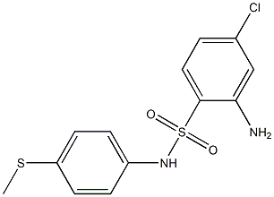2-amino-4-chloro-N-[4-(methylsulfanyl)phenyl]benzene-1-sulfonamide 结构式