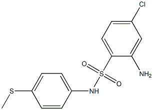 2-amino-4-chloro-N-[4-(methylsulfanyl)phenyl]benzene-1-sulfonamide Structure