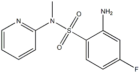 2-amino-4-fluoro-N-methyl-N-(pyridin-2-yl)benzene-1-sulfonamide,,结构式