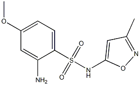 2-amino-4-methoxy-N-(3-methyl-1,2-oxazol-5-yl)benzene-1-sulfonamide 化学構造式