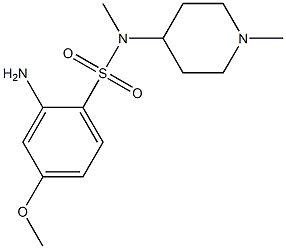 2-amino-4-methoxy-N-methyl-N-(1-methylpiperidin-4-yl)benzene-1-sulfonamide Structure