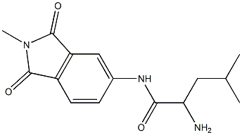 2-amino-4-methyl-N-(2-methyl-1,3-dioxo-2,3-dihydro-1H-isoindol-5-yl)pentanamide Struktur