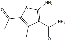 2-amino-5-acetyl-4-methylthiophene-3-carboxamide Struktur