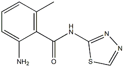 2-amino-6-methyl-N-(1,3,4-thiadiazol-2-yl)benzamide 结构式