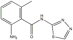 2-amino-6-methyl-N-(1,3,4-thiadiazol-2-yl)benzamide,,结构式