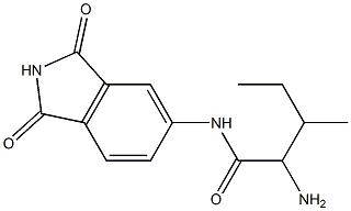 2-amino-N-(1,3-dioxo-2,3-dihydro-1H-isoindol-5-yl)-3-methylpentanamide Struktur