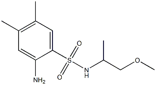 2-amino-N-(1-methoxypropan-2-yl)-4,5-dimethylbenzene-1-sulfonamide Struktur