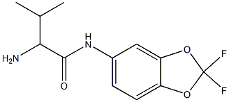 2-amino-N-(2,2-difluoro-1,3-benzodioxol-5-yl)-3-methylbutanamide 结构式