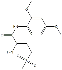 2-amino-N-(2,4-dimethoxyphenyl)-4-methanesulfonylbutanamide Struktur