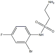 2-amino-N-(2-bromo-4-fluorophenyl)ethane-1-sulfonamide Struktur