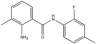 2-amino-N-(2-fluoro-4-methylphenyl)-3-methylbenzamide 化学構造式