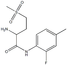  2-amino-N-(2-fluoro-4-methylphenyl)-4-methanesulfonylbutanamide