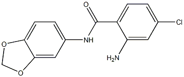 2-amino-N-(2H-1,3-benzodioxol-5-yl)-4-chlorobenzamide,,结构式