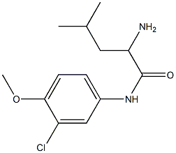 2-amino-N-(3-chloro-4-methoxyphenyl)-4-methylpentanamide Struktur