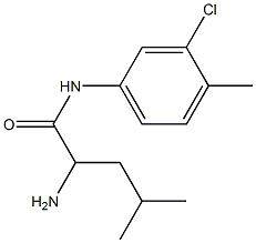 2-amino-N-(3-chloro-4-methylphenyl)-4-methylpentanamide 化学構造式