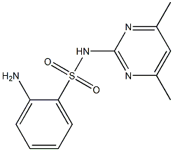 2-amino-N-(4,6-dimethylpyrimidin-2-yl)benzene-1-sulfonamide 结构式