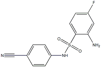 2-amino-N-(4-cyanophenyl)-4-fluorobenzene-1-sulfonamide,,结构式