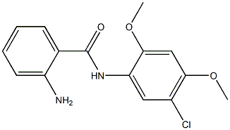 2-amino-N-(5-chloro-2,4-dimethoxyphenyl)benzamide Struktur