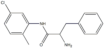 2-amino-N-(5-chloro-2-methylphenyl)-3-phenylpropanamide Struktur